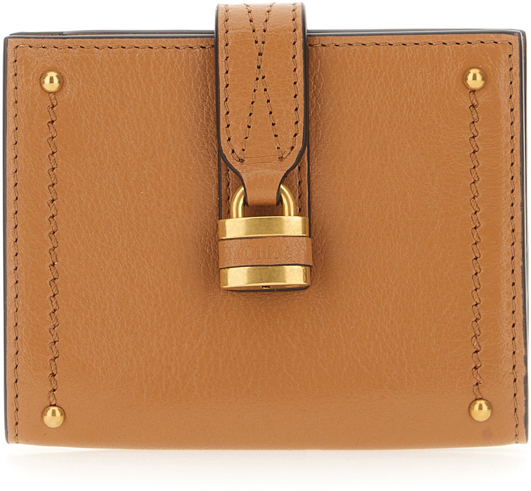 Chloé Chloe Camel leather Paddington wallet Bruin
