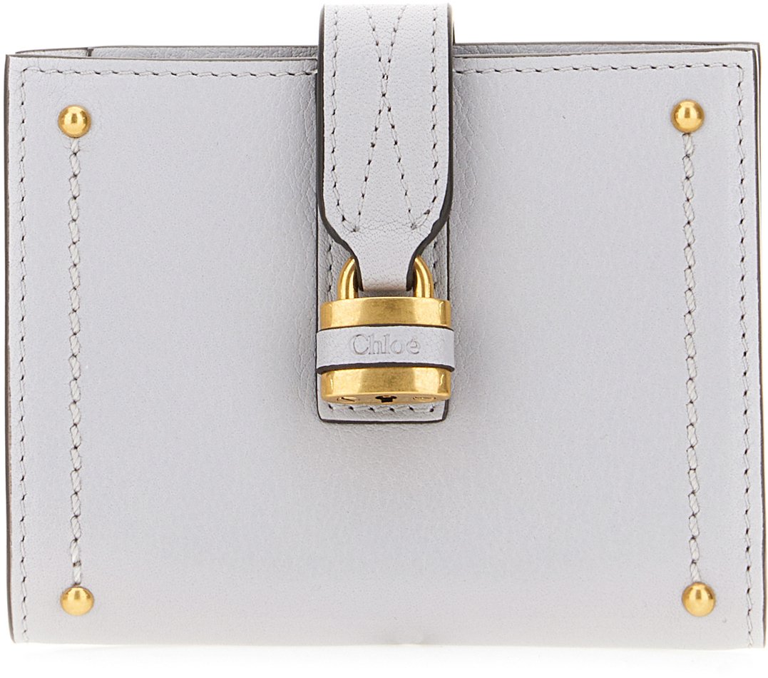 Chloé Chloe Powder blue leather Paddington wallet Blauw