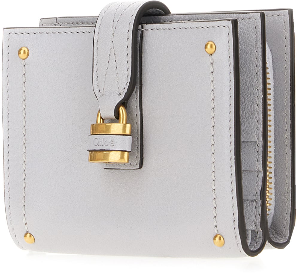 Chloé Chloe Powder blue leather Paddington wallet Blauw
