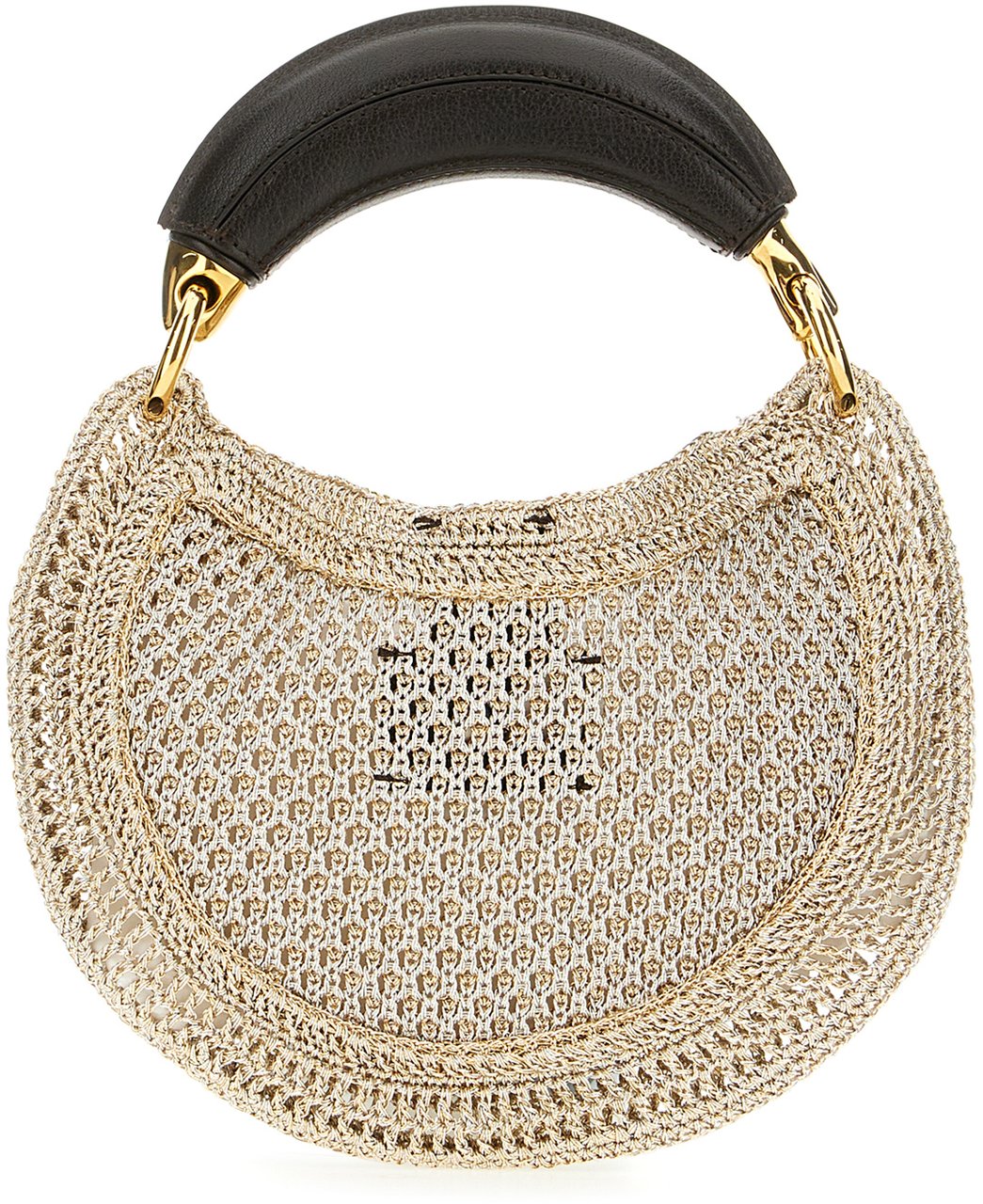 Chloé Chloe Gold raffia mini Summer Banana handbag Goud