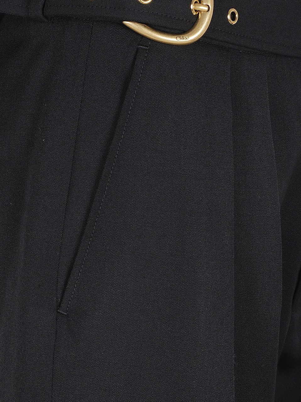 Chloé High-Waisted Tailored Trousers Zwart