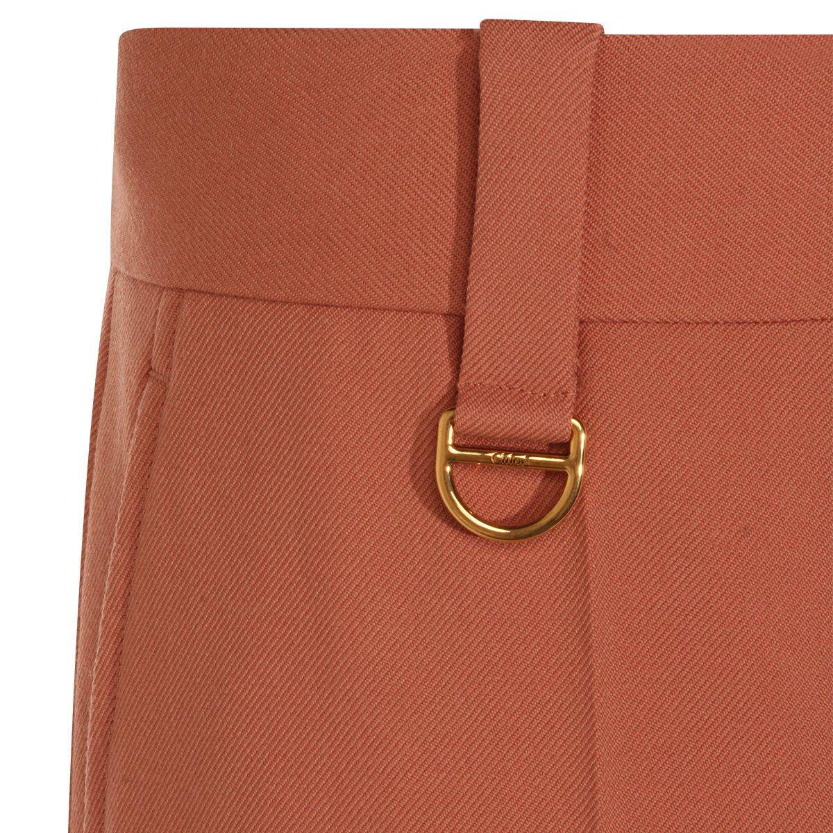 Chloé High-Waisted Wide-Leg Trousers Bruin