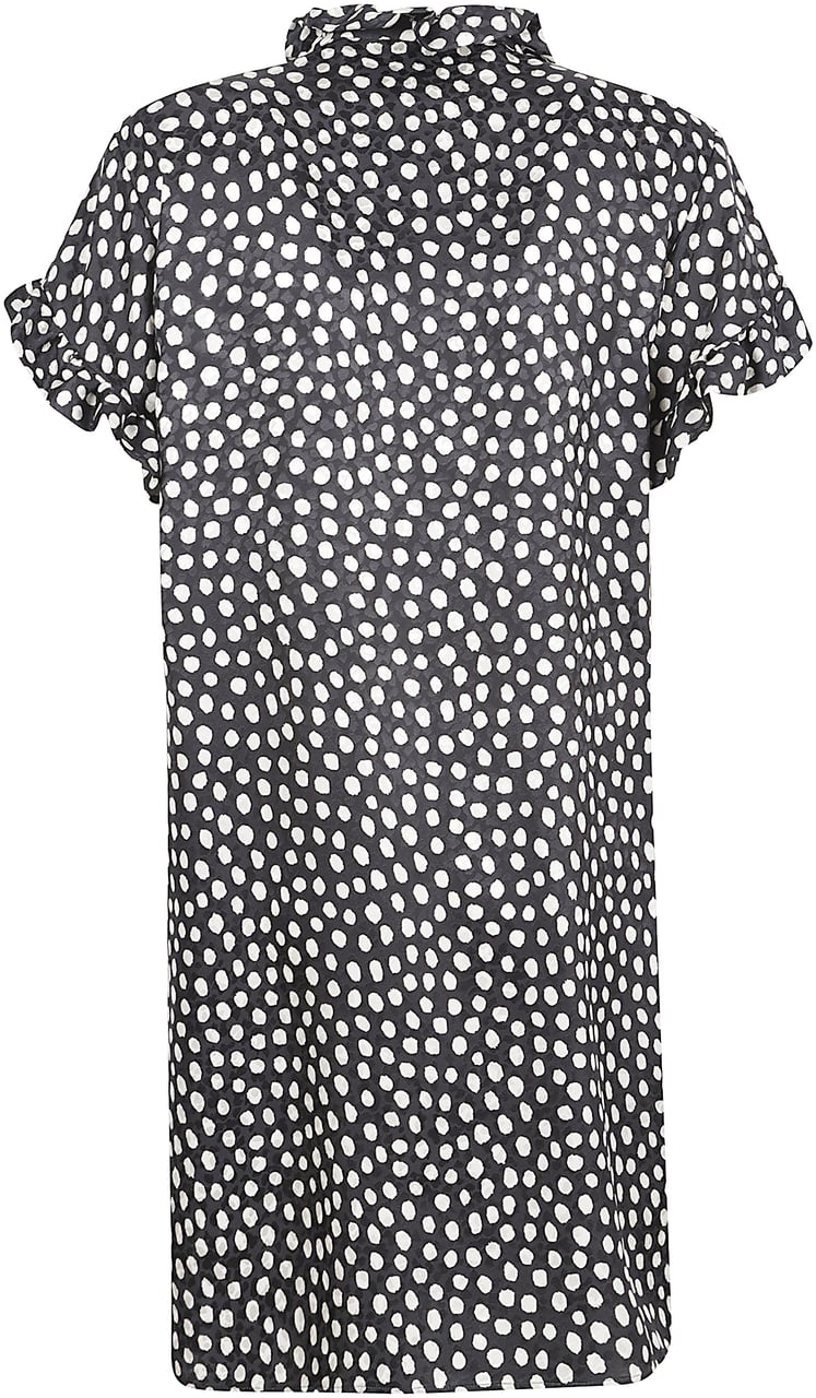 Chloé V-Neck Mini Dress in Silk Jacquard Grijs