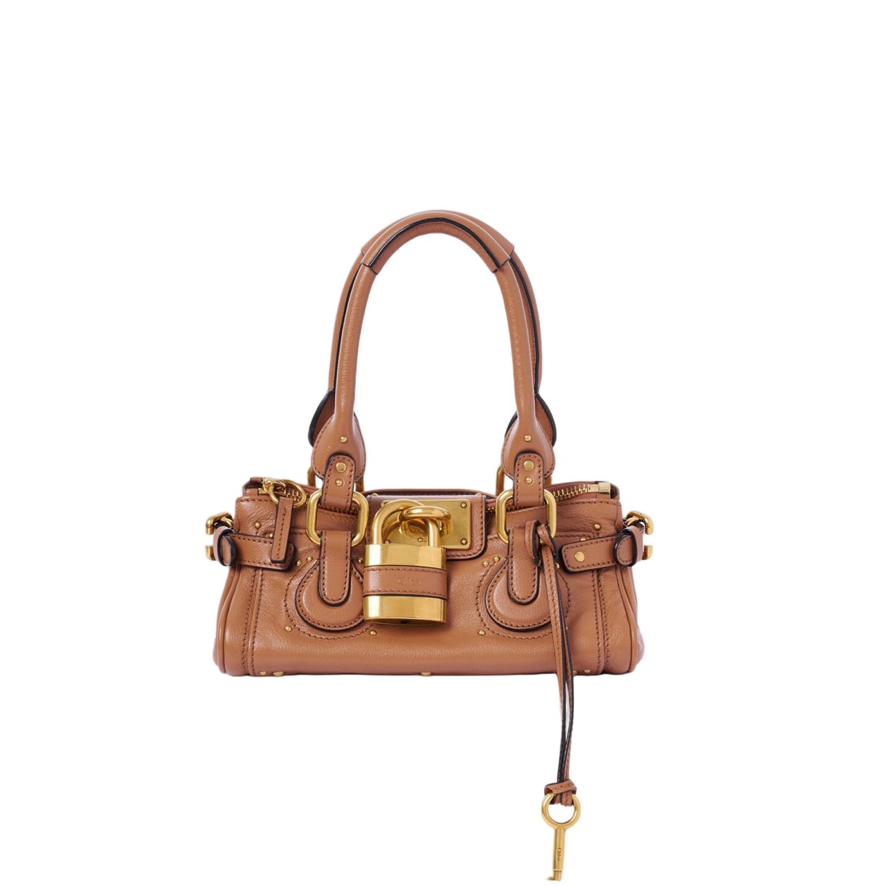 Chloé Small Paddington Bag In Maroon Leather Bruin