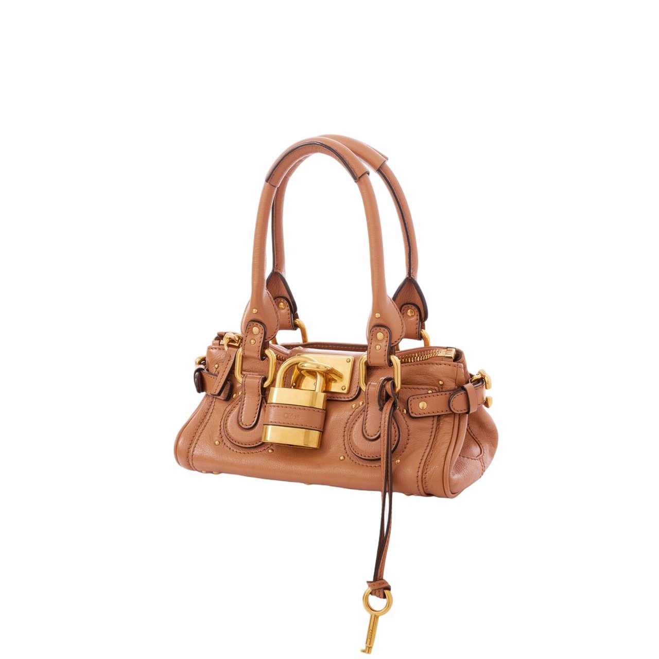 Chloé Small Paddington Bag In Maroon Leather Bruin