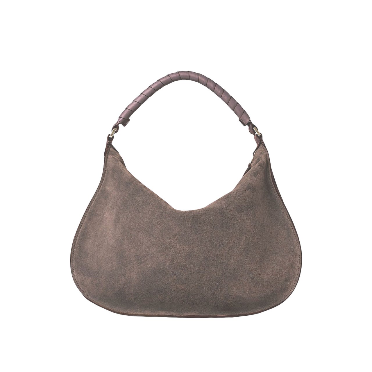 Chloé Suede Crescent Bag with Tassel Accents Roze