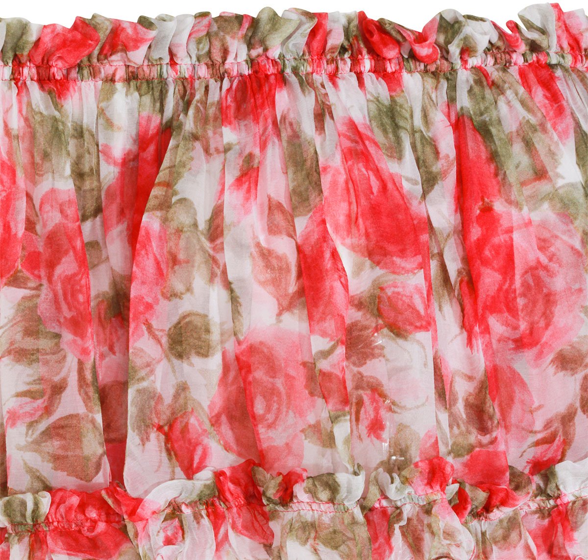 Chloé Multicolor Silk Puffed Sleeves Top Roze