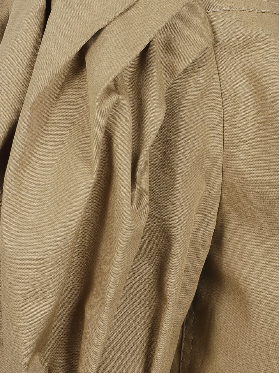Chloé Cropped Top with Puffed Sleeves and Mother-of-Pearl Buttons Neutraal