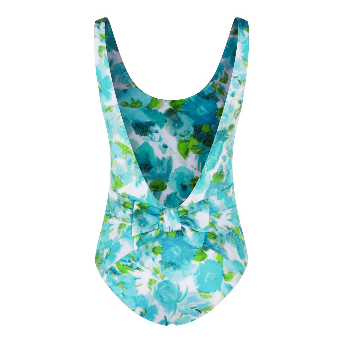 Chloé Floral-Print Sleeveless Bodysuit with Bow Detail Wit