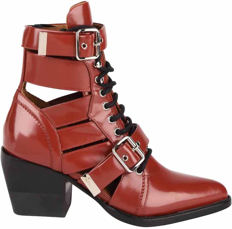 Chloé Rylee Medium Cut-out Boots Rood