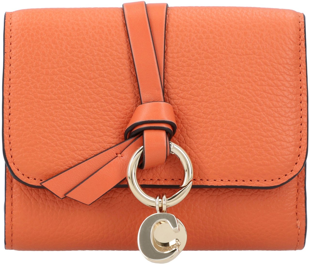Chloé Small Alphabet Tri-Fold Wallet Orange Oranje