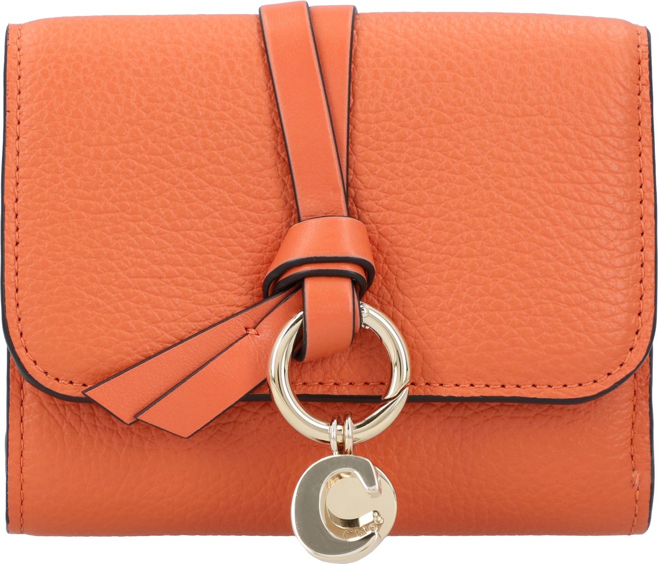 Chloé Small Alphabet Tri-Fold Wallet Orange Oranje