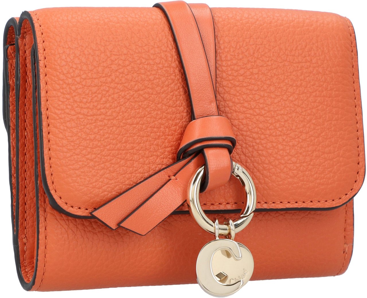 Chloé Small Alphabet Tri-Fold Wallet Orange Oranje