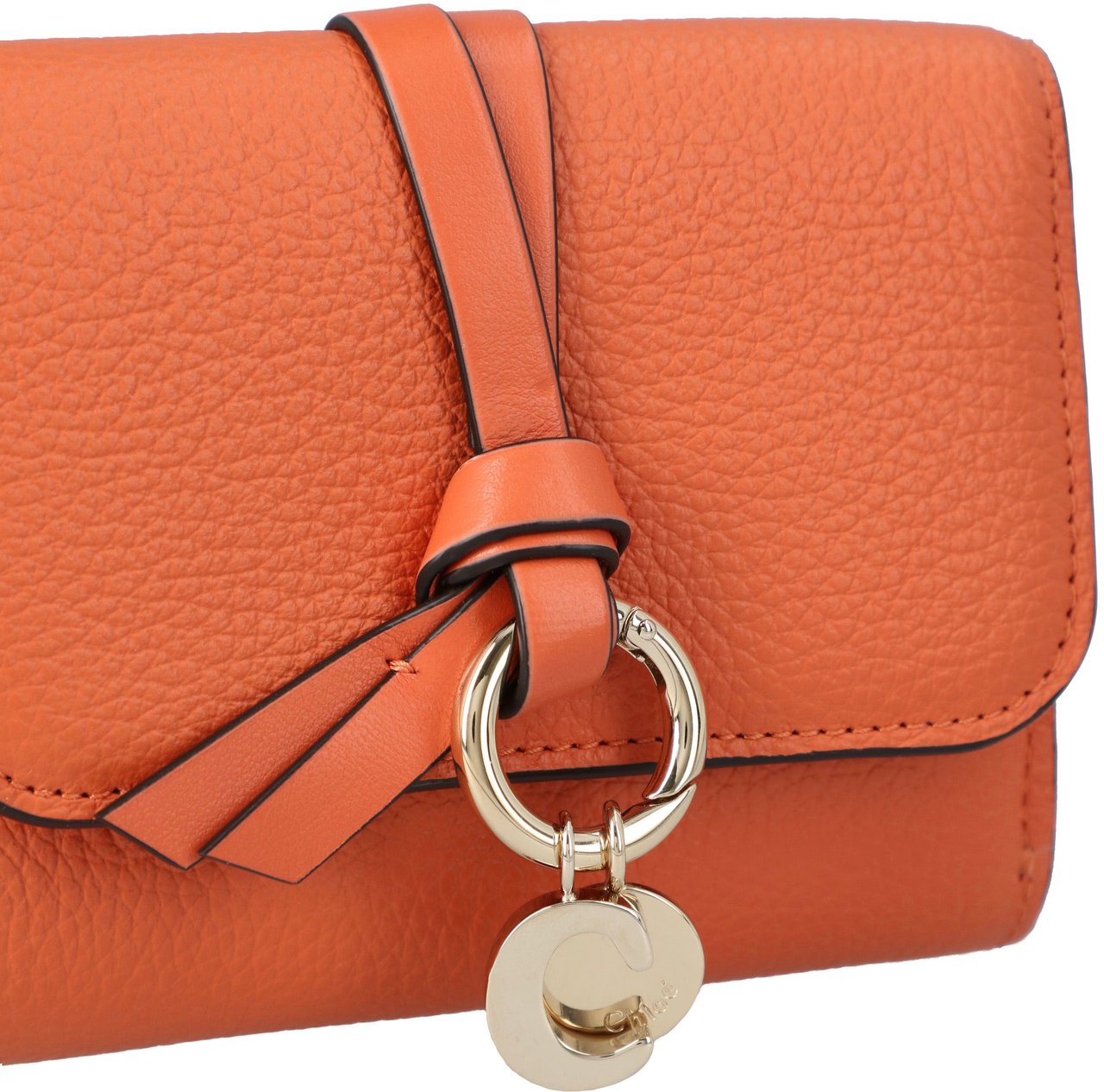 Chloé Small Alphabet Tri-Fold Wallet Orange Oranje