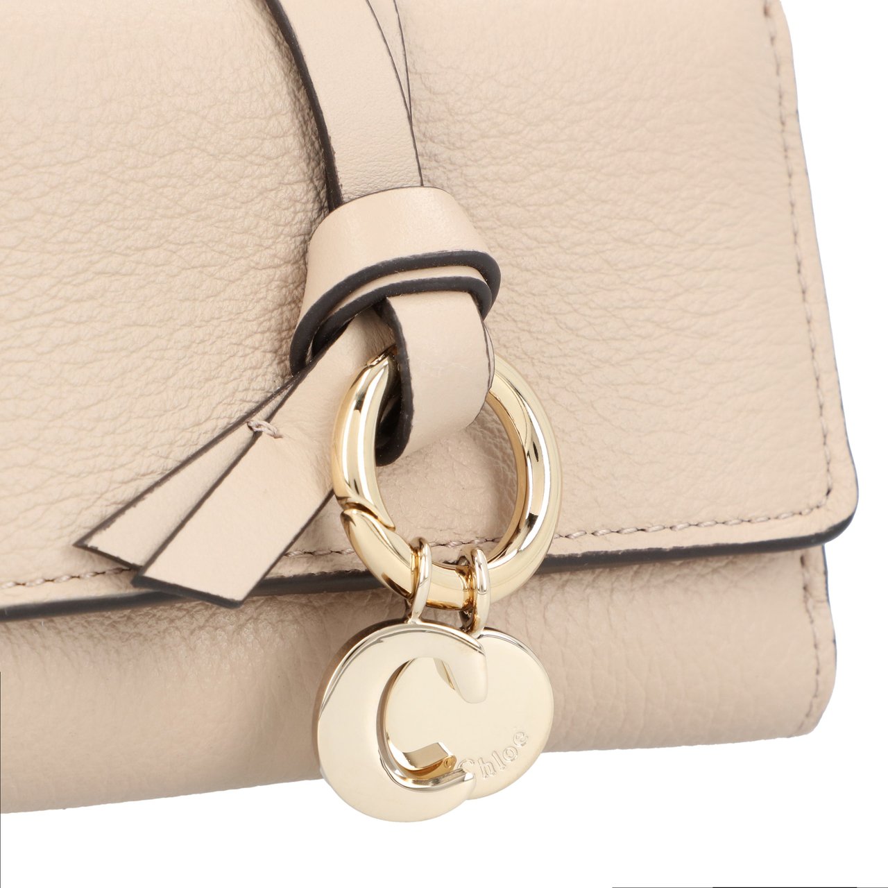 Chloé Alphabet Mini Trifold Wallet Neutraal