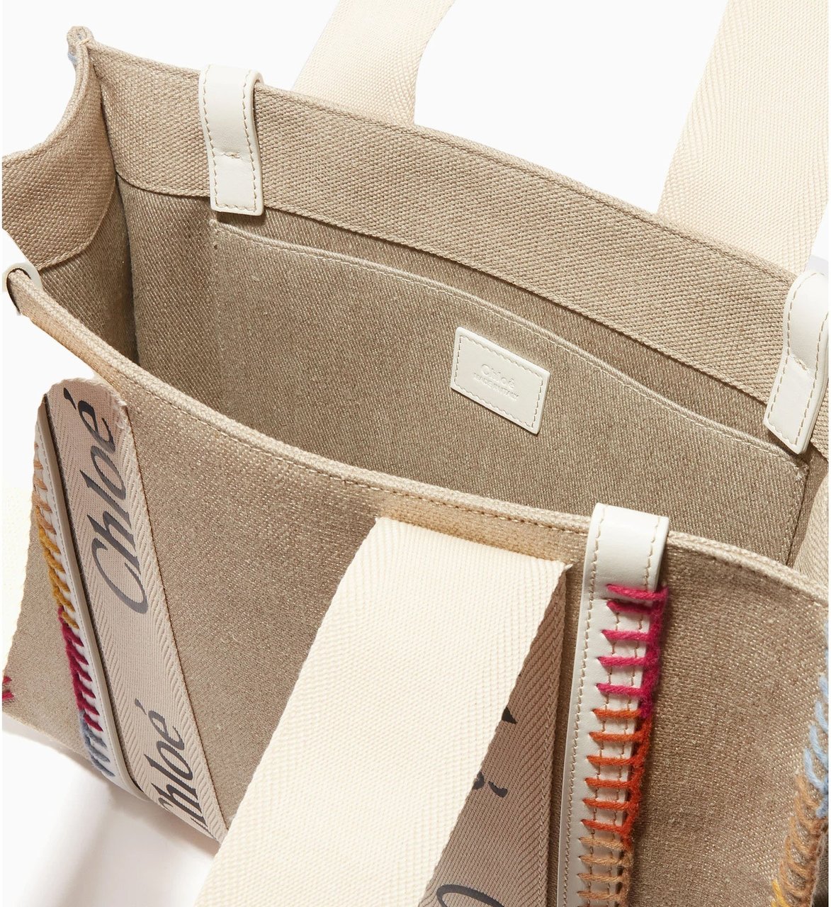 Chloé Chloé Woody Medium Tote Bag Beige