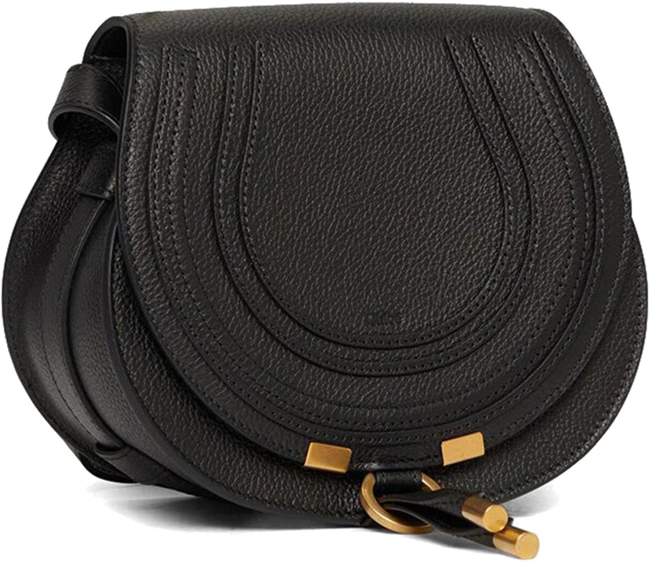 Chloé Marcie Small Saddle Bag Zwart