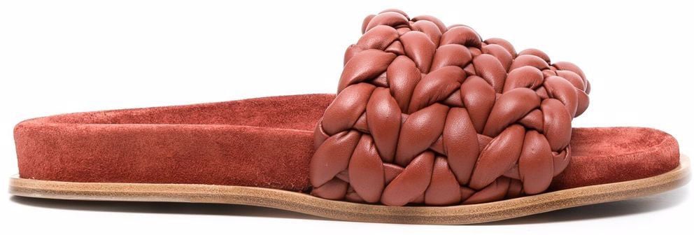 Chloé Sandals Leather Brown Bruin