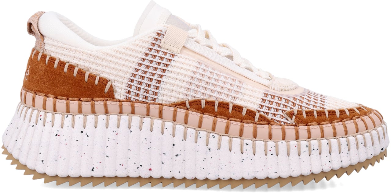 Chloé Nama Sneaker Natural Brown Bruin