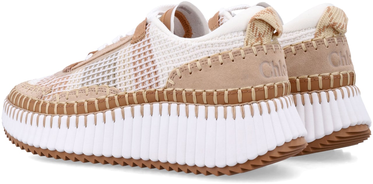 Chloé Chloé Nama women’s sneakers in mesh and suede Bruin