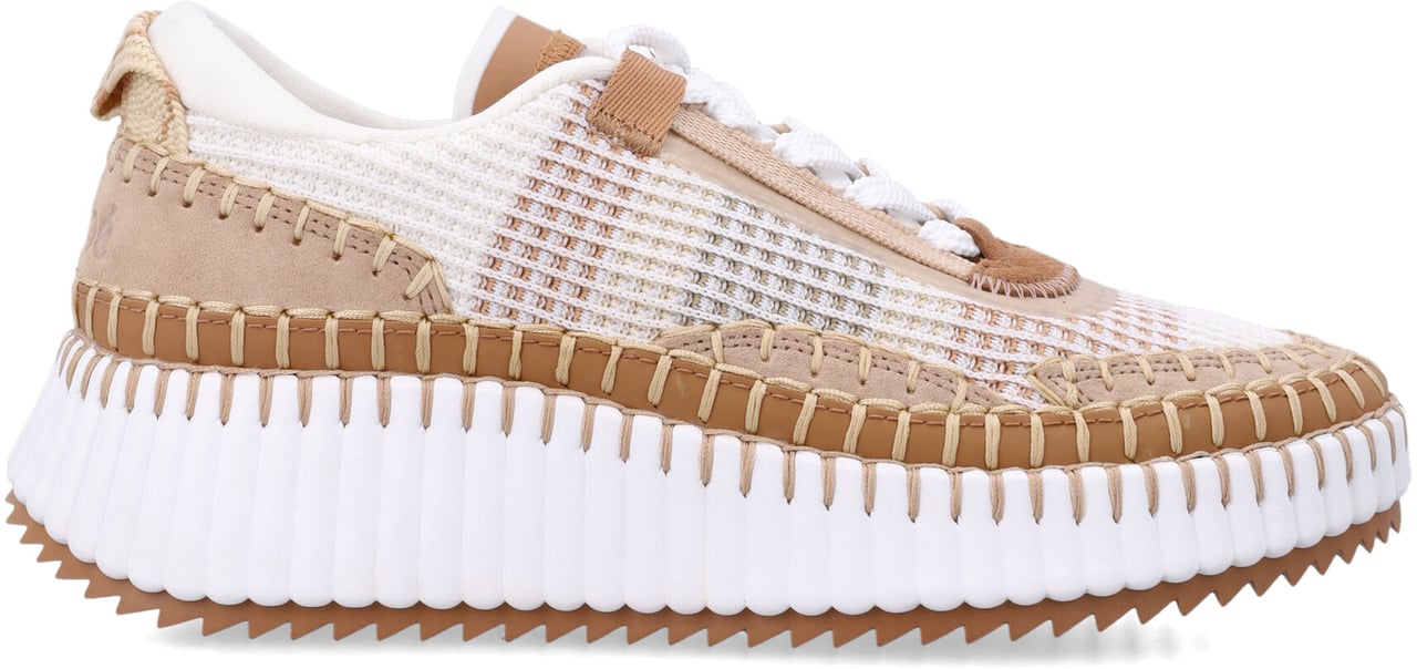 Chloé Chloé Nama women’s sneakers in mesh and suede Bruin