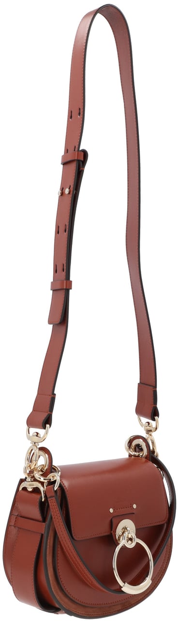 Chloé Small Tess Bag Brown Rood
