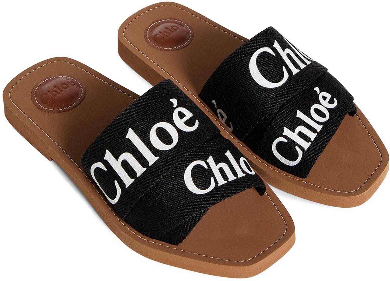 Chloé Woody Slides Zwart