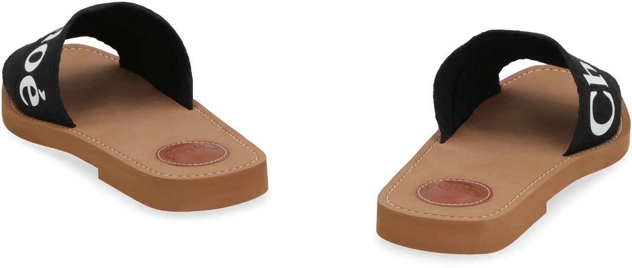 Chloé Woody fabric mules Zwart