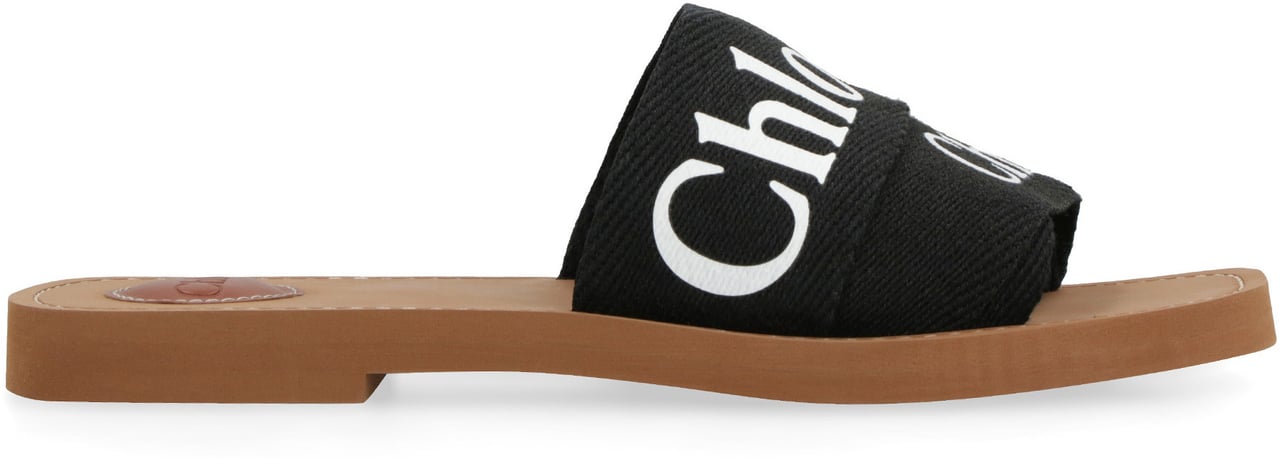 Chloé Woody fabric mules Zwart