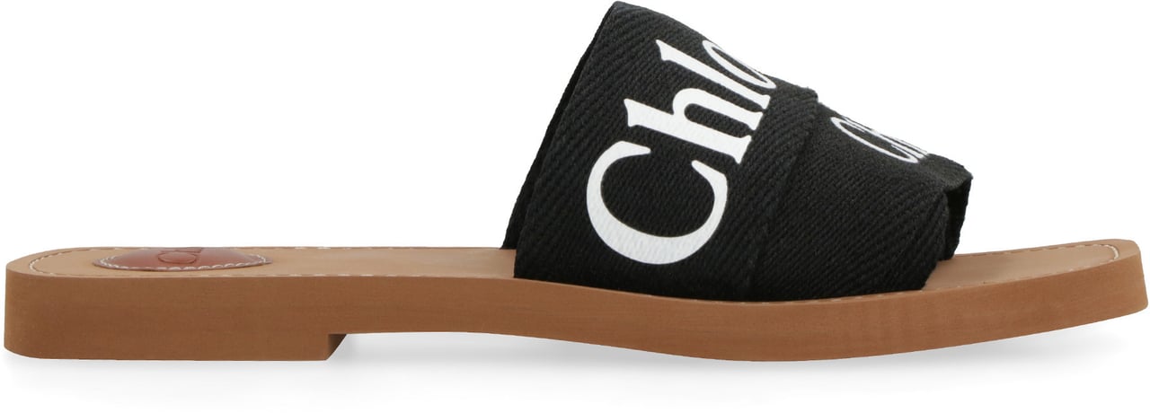 Chloé Woody fabric mules Zwart
