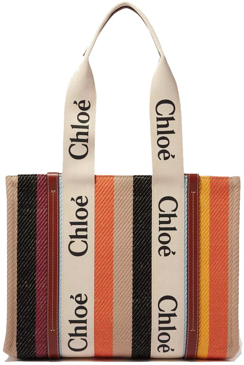 Chloé Chloé Woody Medium Tote Bag Beige