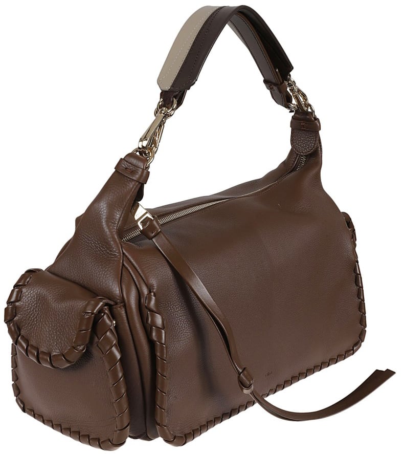 Chloé Rectangular Handbag In Soft Lamb Leather Zwart