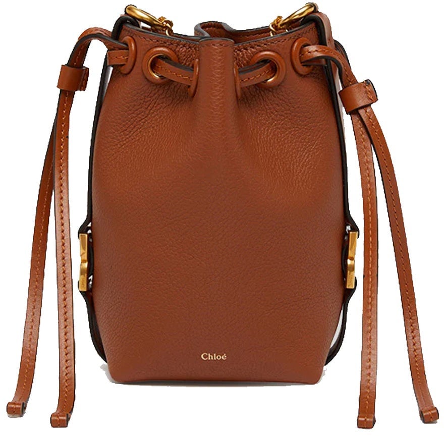 Chloé Chloé Micro Marcie Bucket Bag Bruin