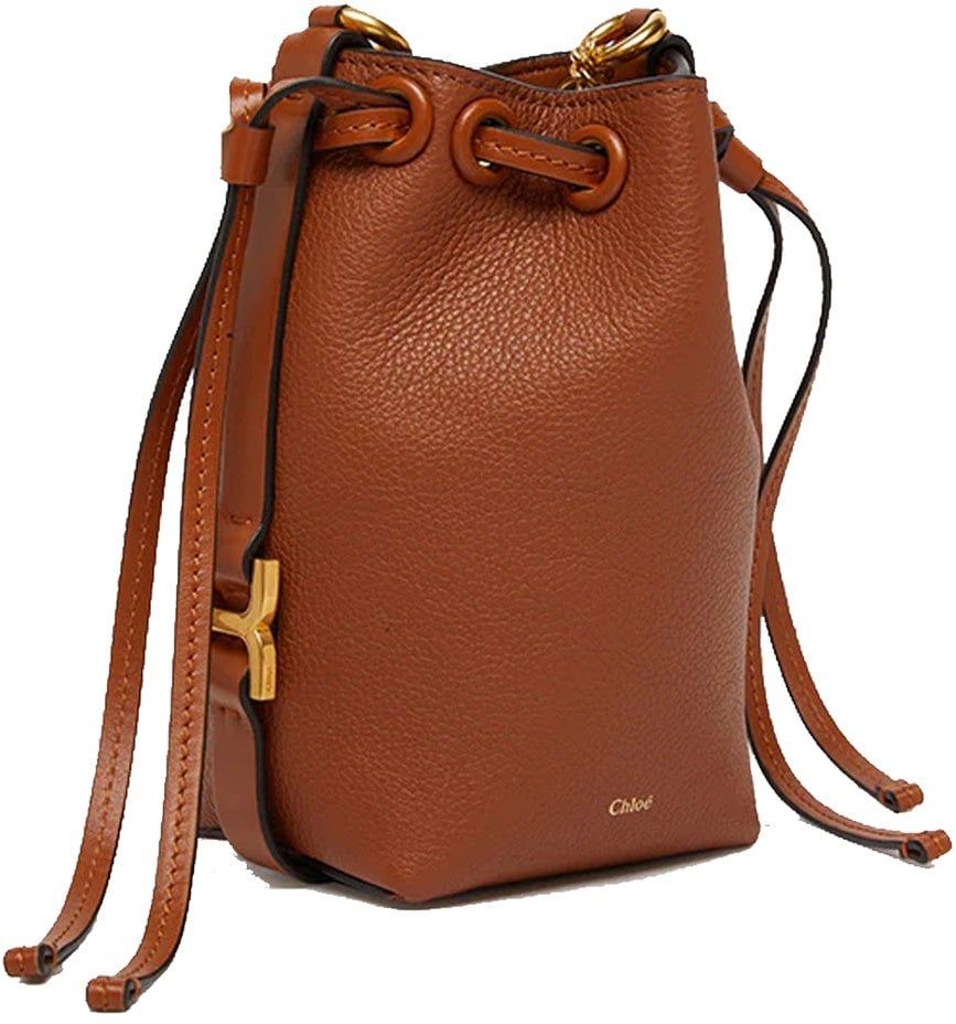 Chloé Chloé Micro Marcie Bucket Bag Bruin