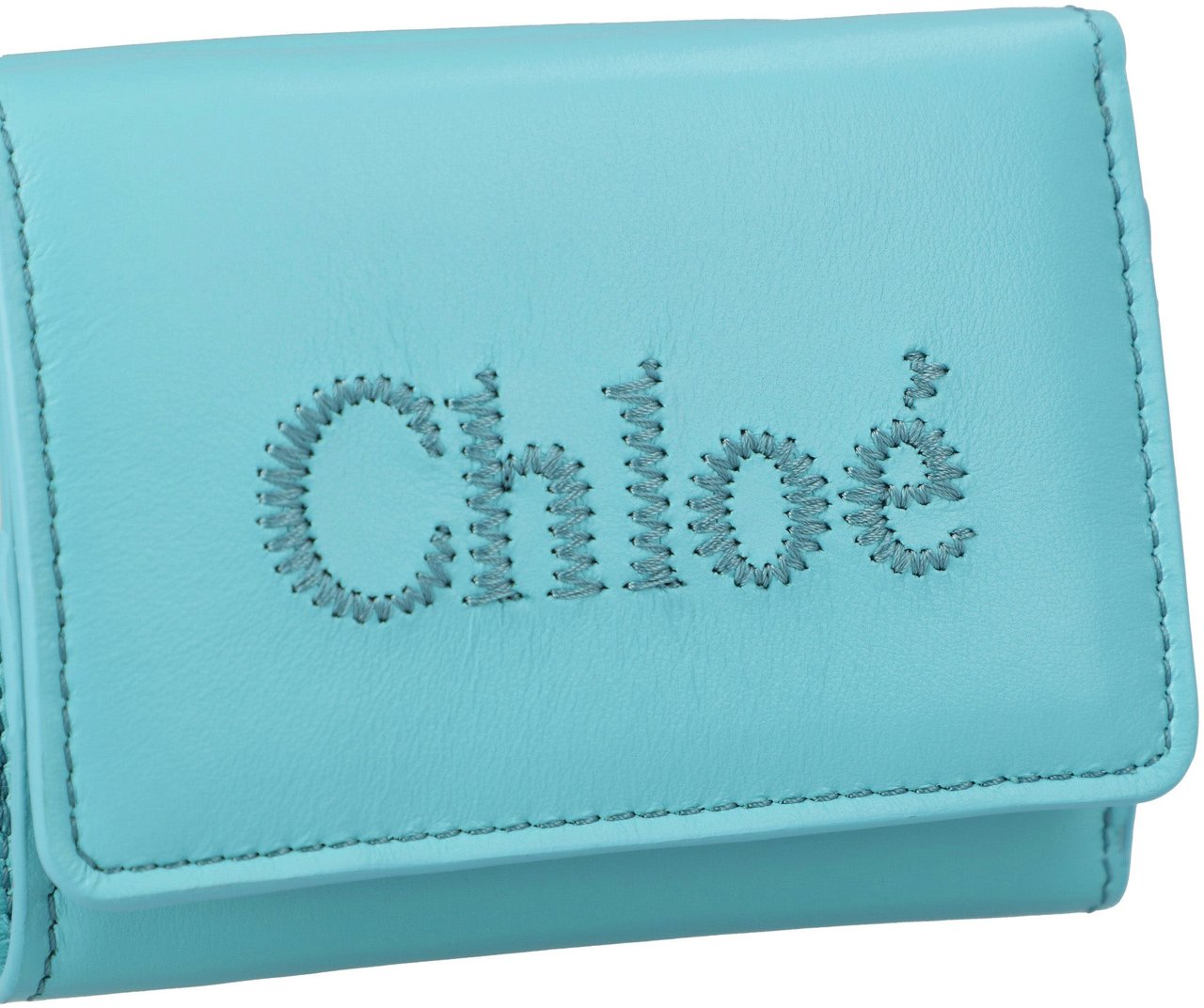 Chloé Sense Tri-Fold Wallet Blue Blauw