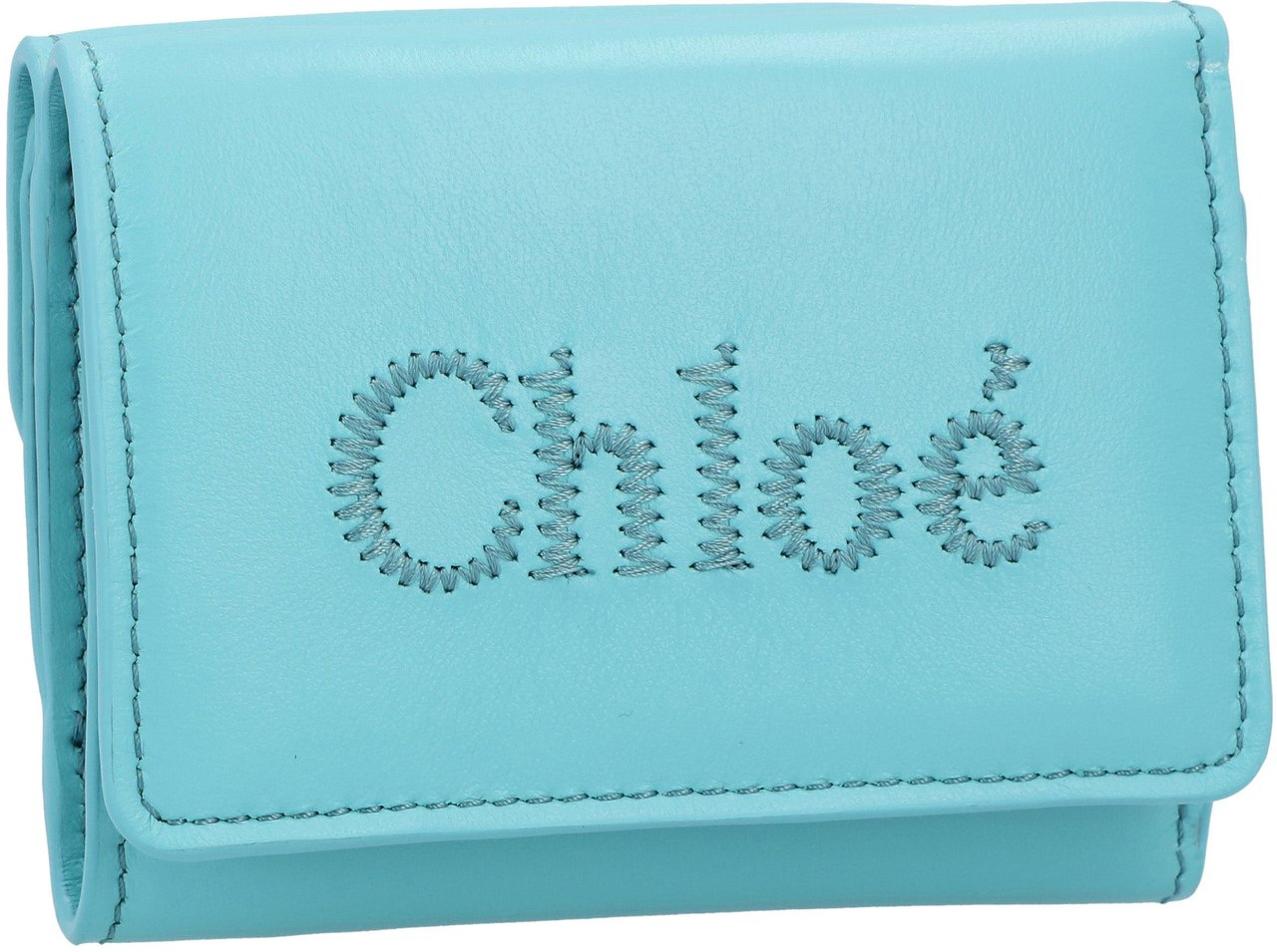 Chloé Sense Tri-Fold Wallet Blue Blauw