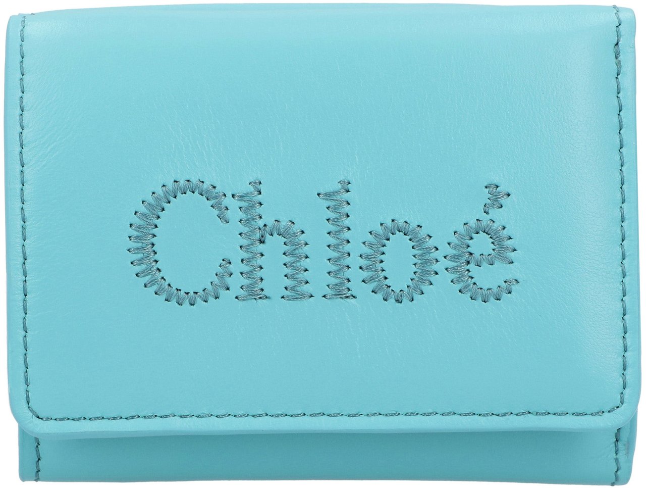 Chloé Sense Tri-Fold Wallet Blue Blauw