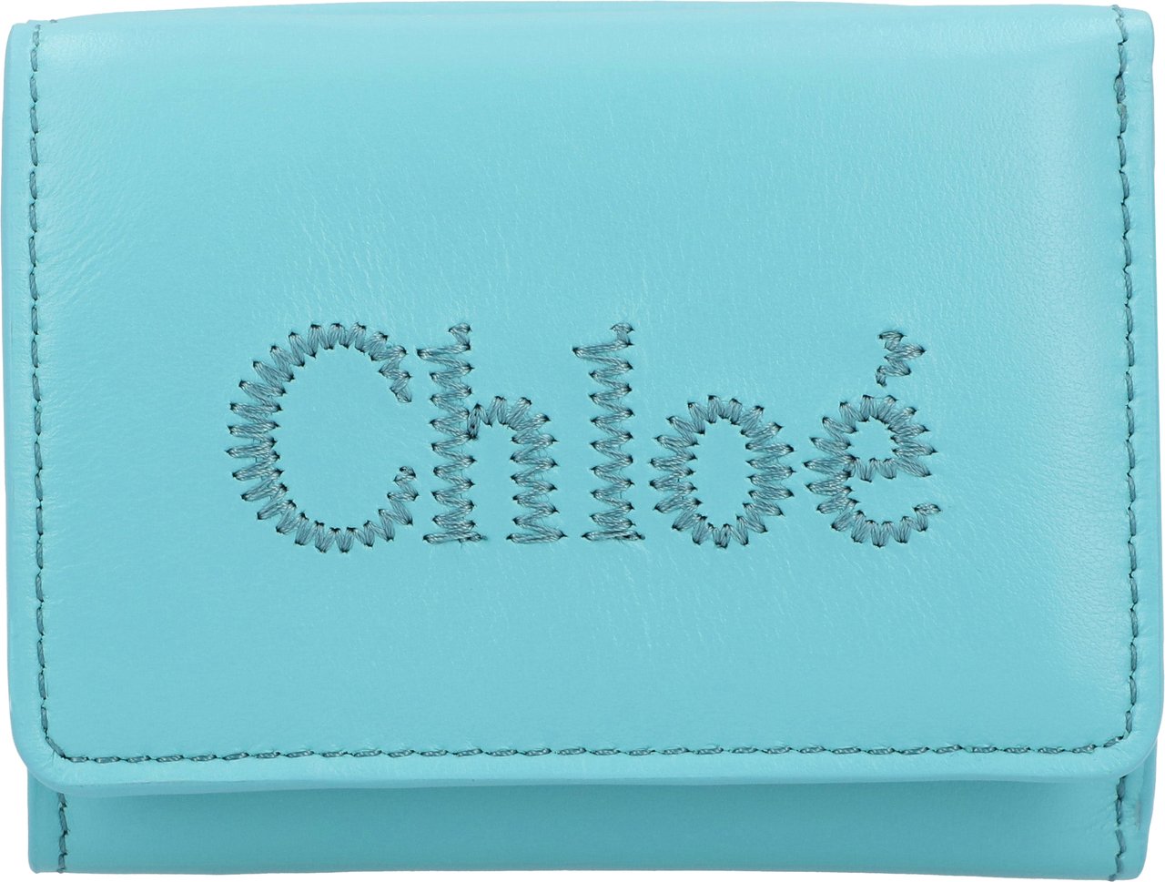 Chloé Sense Tri-Fold Wallet Blue Blauw