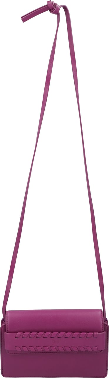 Chloé Shoulder Bag With Braided Detail Purple Roze
