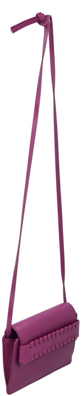 Chloé Shoulder Bag With Braided Detail Purple Roze