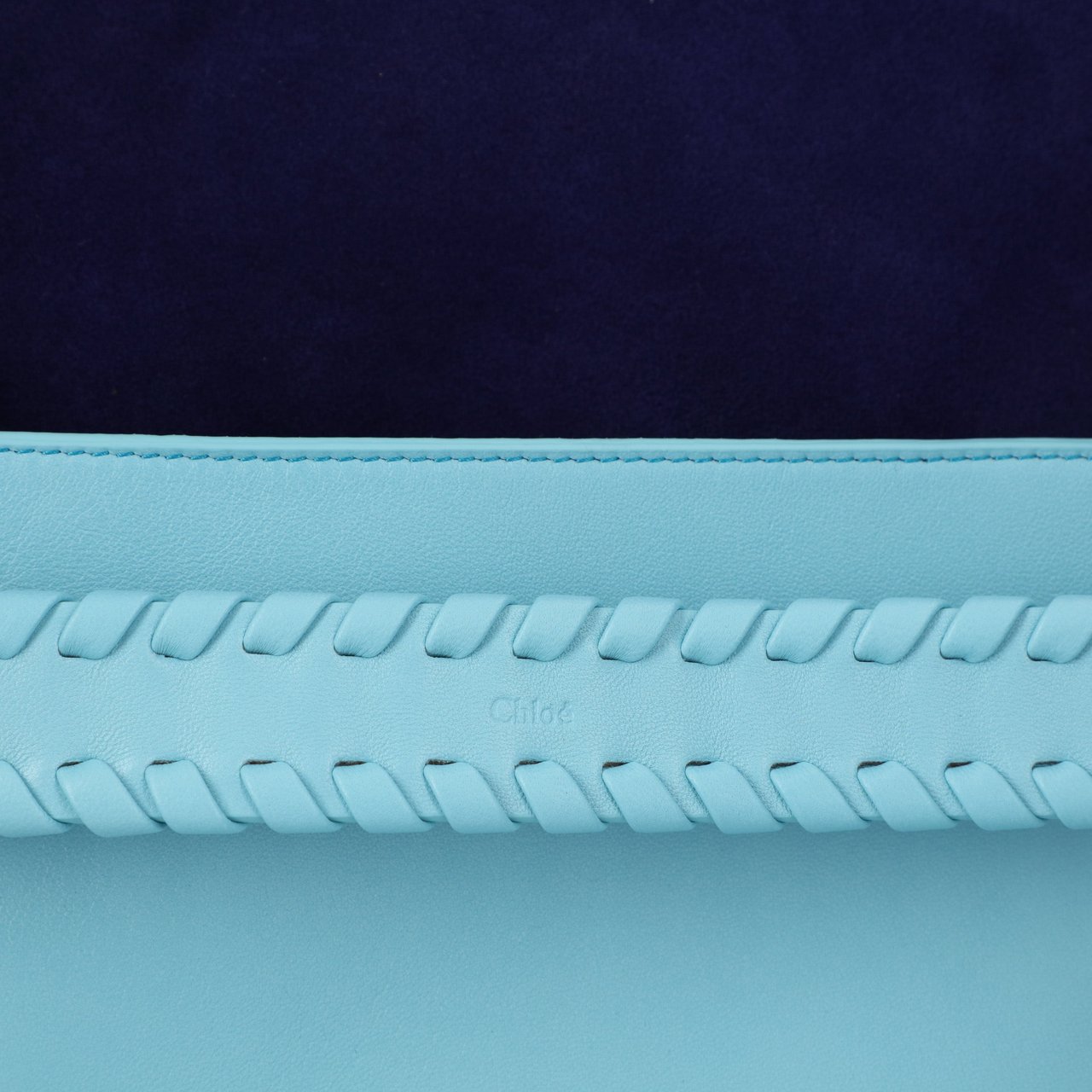 Chloé Mony Clutch Bag Blue Blauw