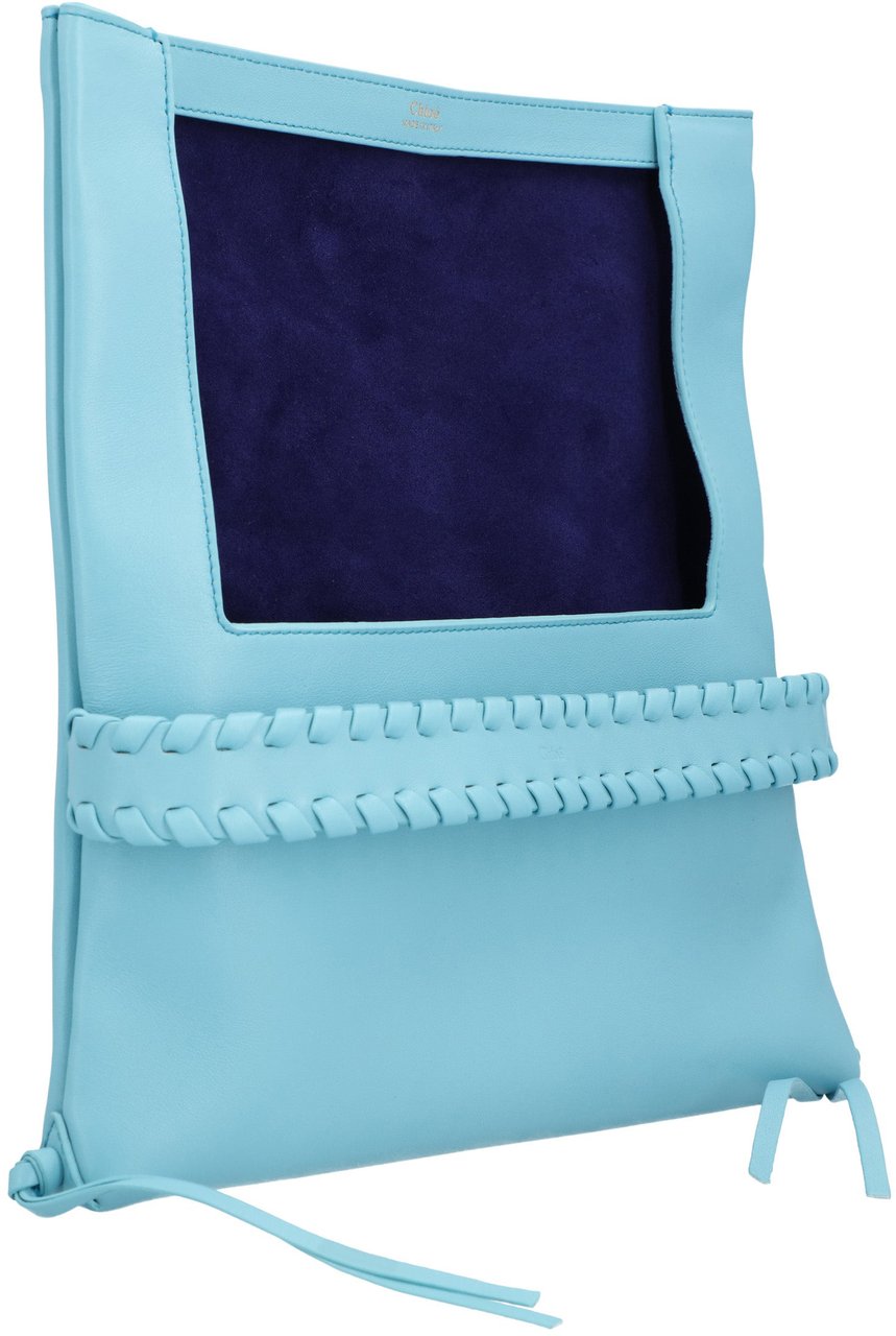 Chloé Mony Clutch Bag Blue Blauw