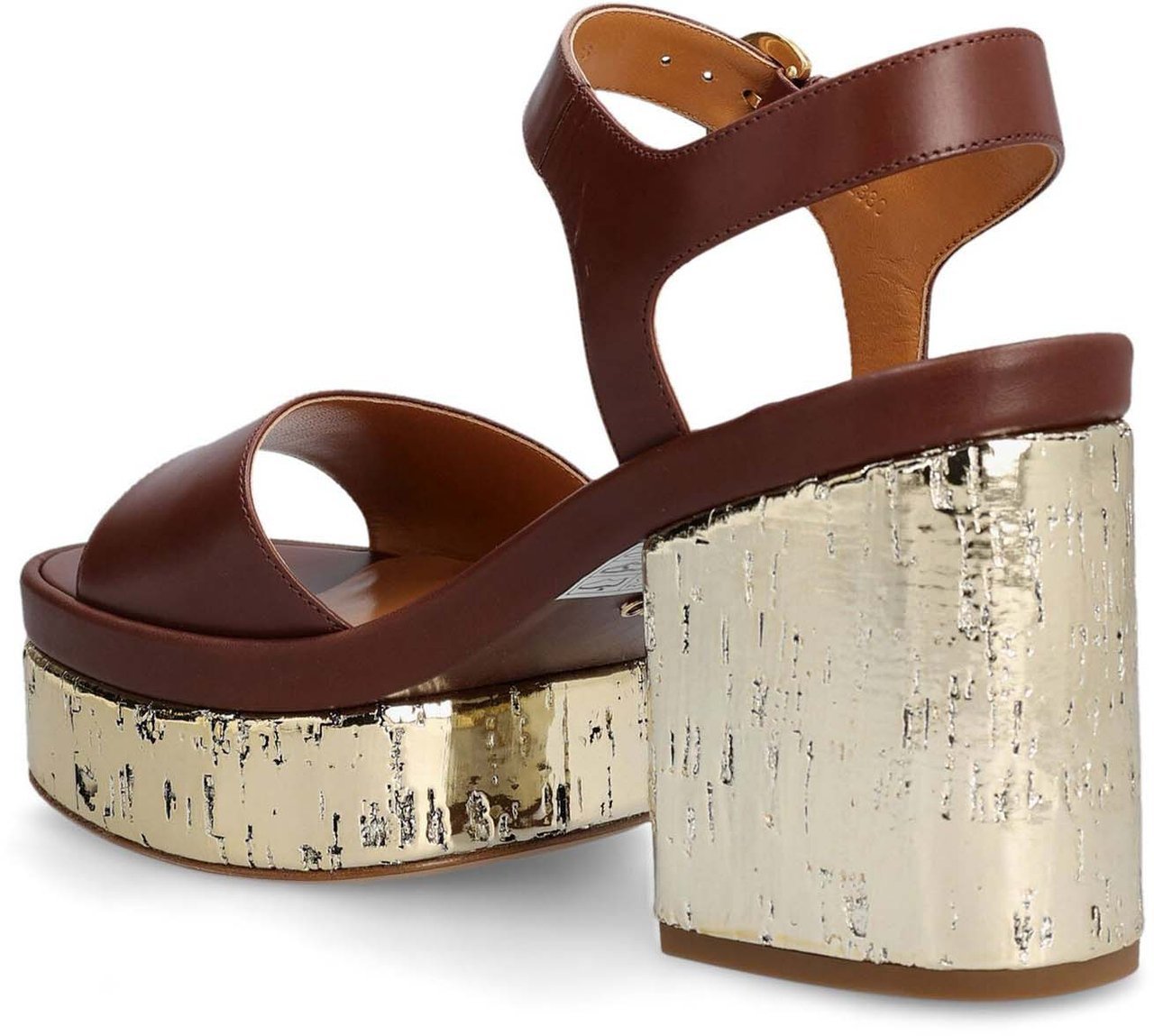 Chloé Chloé Odina Leather Sandals Bruin