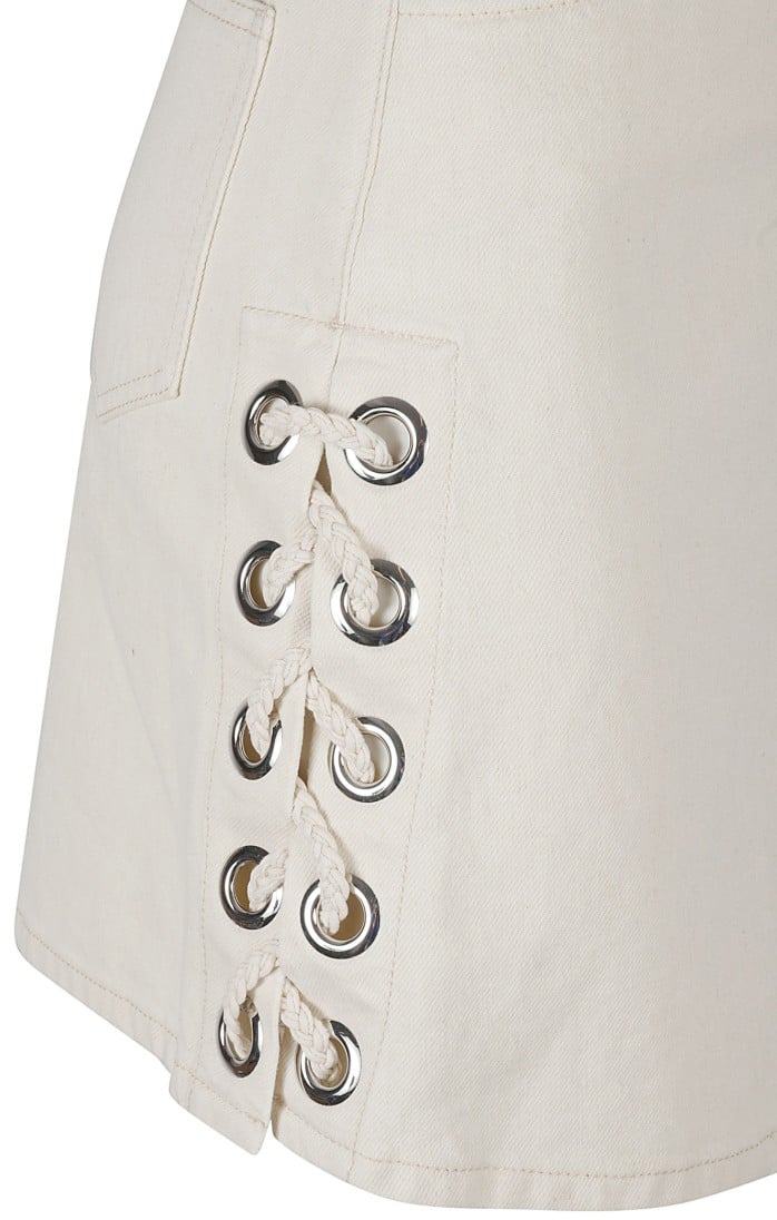 Chloé Fitted High-Waist Skirt With Lace-Up Details Wit