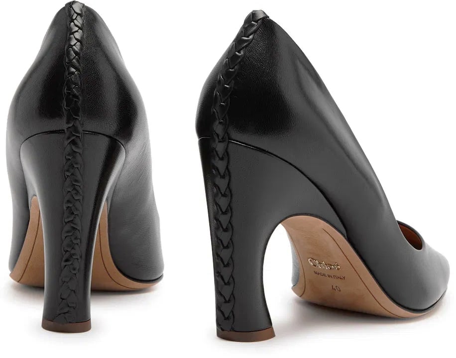 Chloé Oli 80 Pointed Toe Pumps Zwart