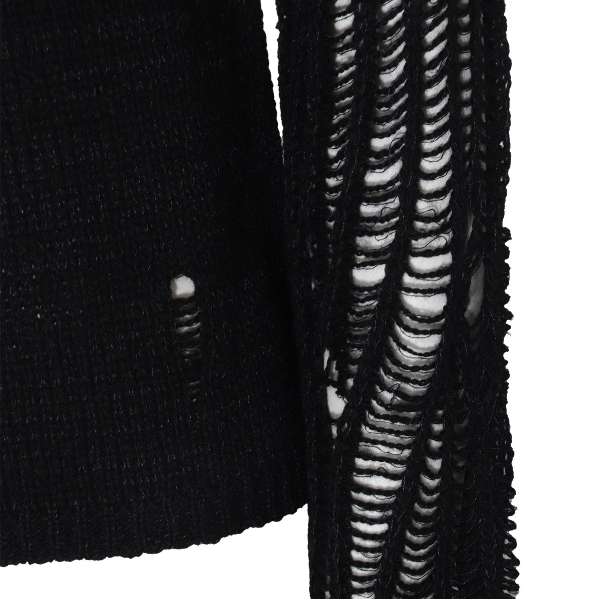 Chloé Black Wool Cut Out Shirt Zwart