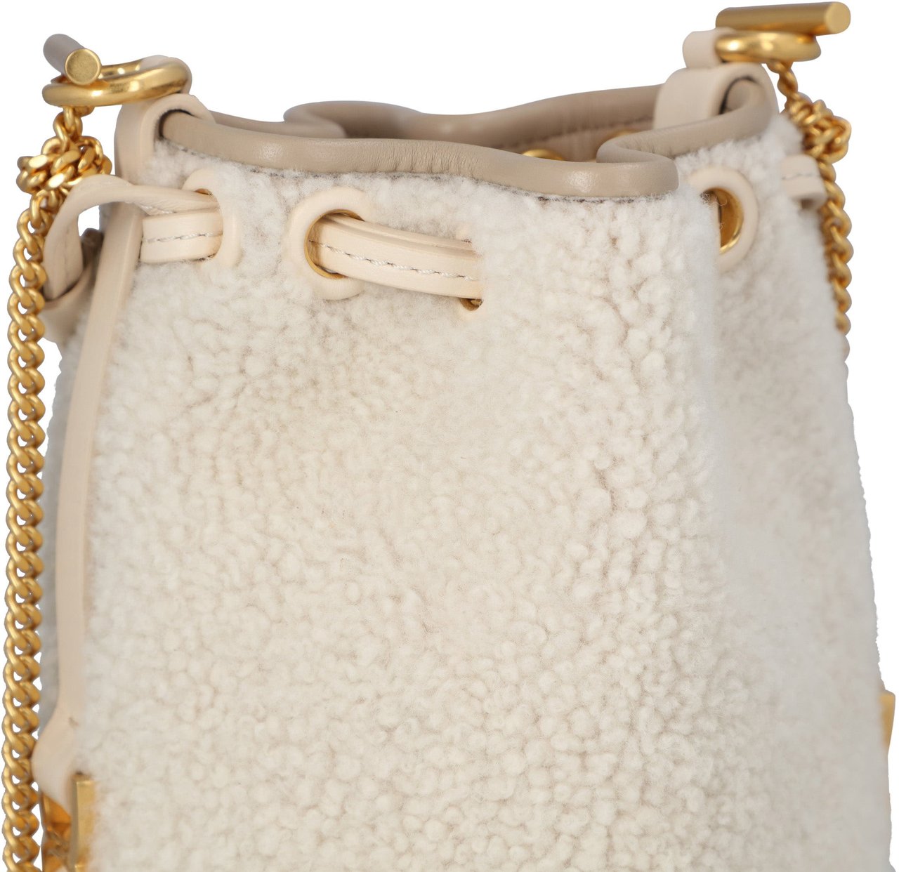 Chloé Marcie Micro Bucket Bag Beige Neutraal