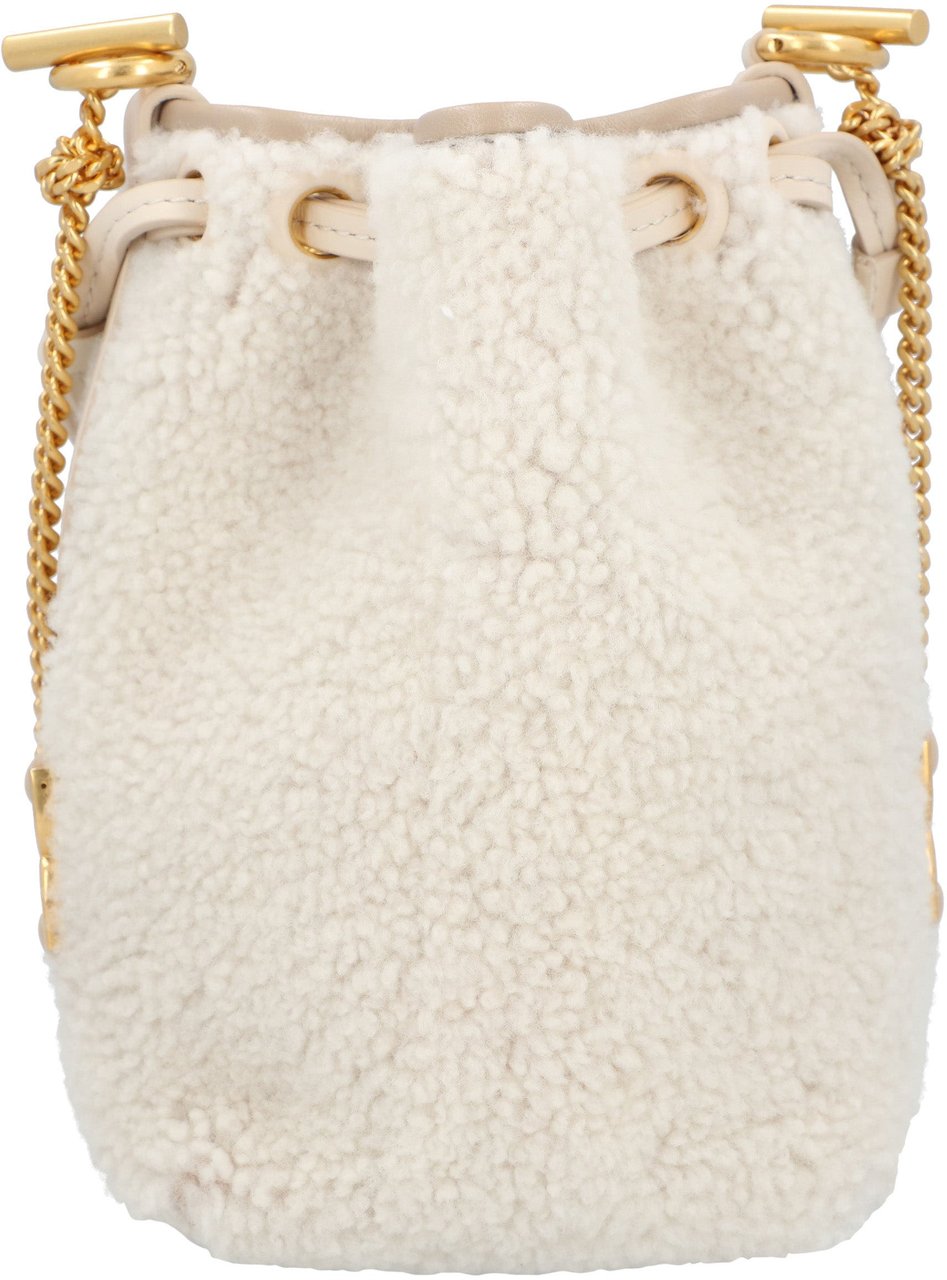 Chloé Marcie Micro Bucket Bag Beige Neutraal