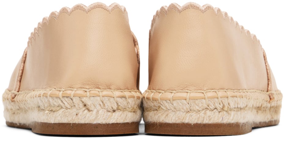 Chloé Pary Scalloped Espadrilles Beige