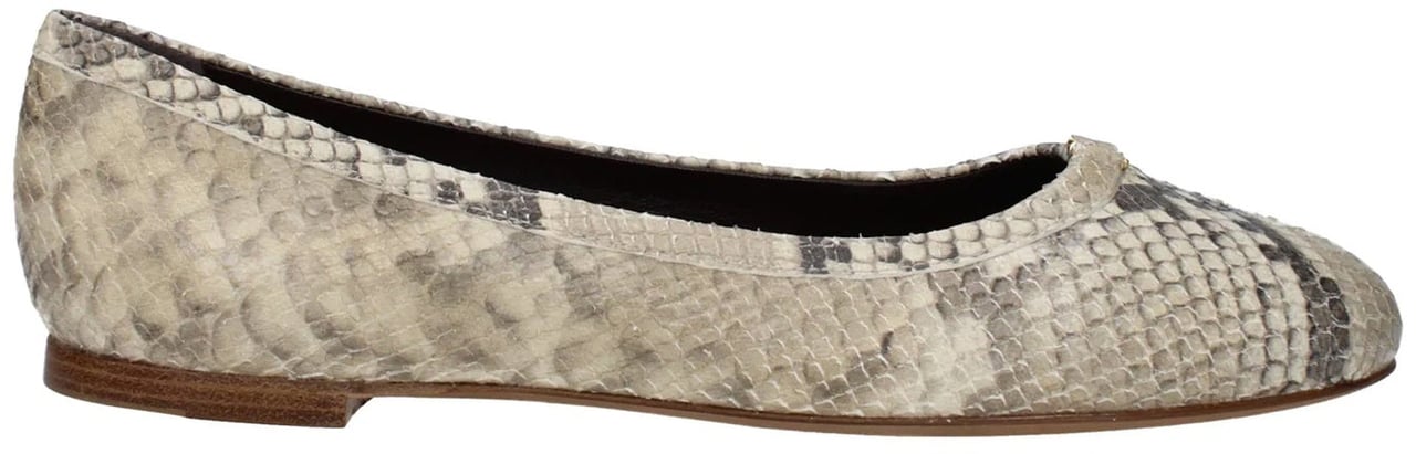 Chloé Chloè Python Marcie Ballerina Flat Beige